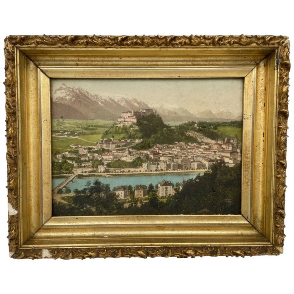 Framed Print Salzburg Austria Kapuzinergerg Ornate Heirloom Gilded Frame 9x11